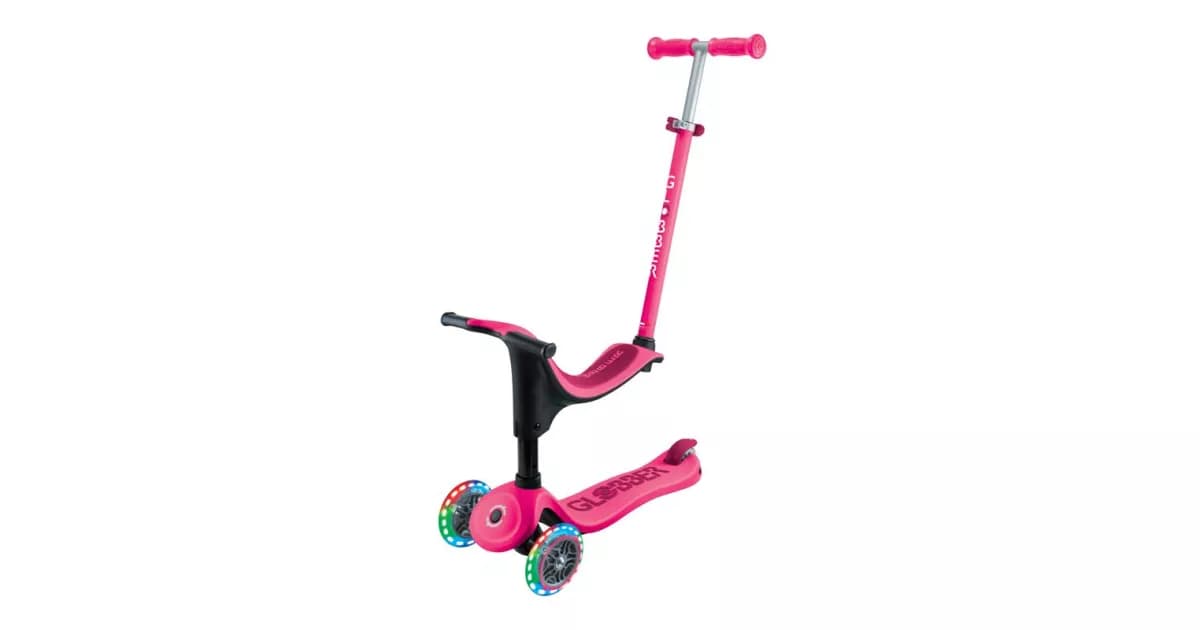 Самокат Globber GO•UP SPORTY LIGHTS — рожевий, фіолетовий