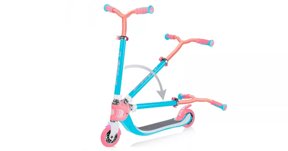 Самокат Globber FLOW FOLDABLE 125 — рожевий, сірий