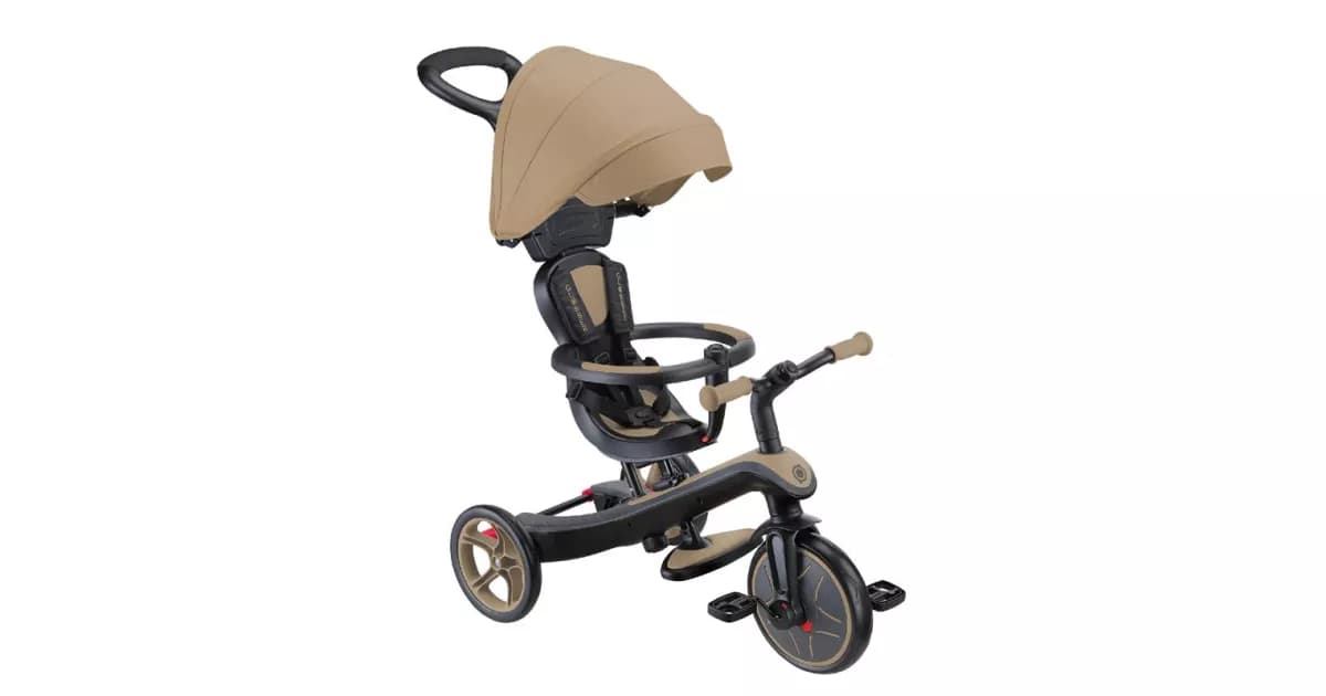 Триколісний велосипед Globber EXPLORER TRIKE 4in1 — пісочний