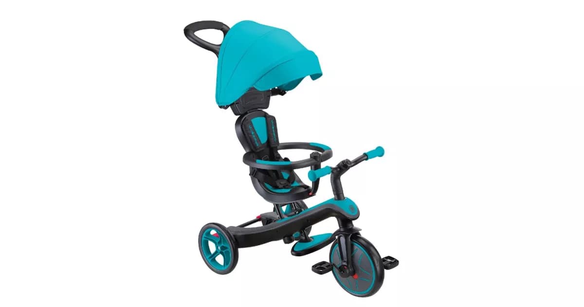 Триколісний велосипед Globber EXPLORER TRIKE 4in1 — бірюзовий