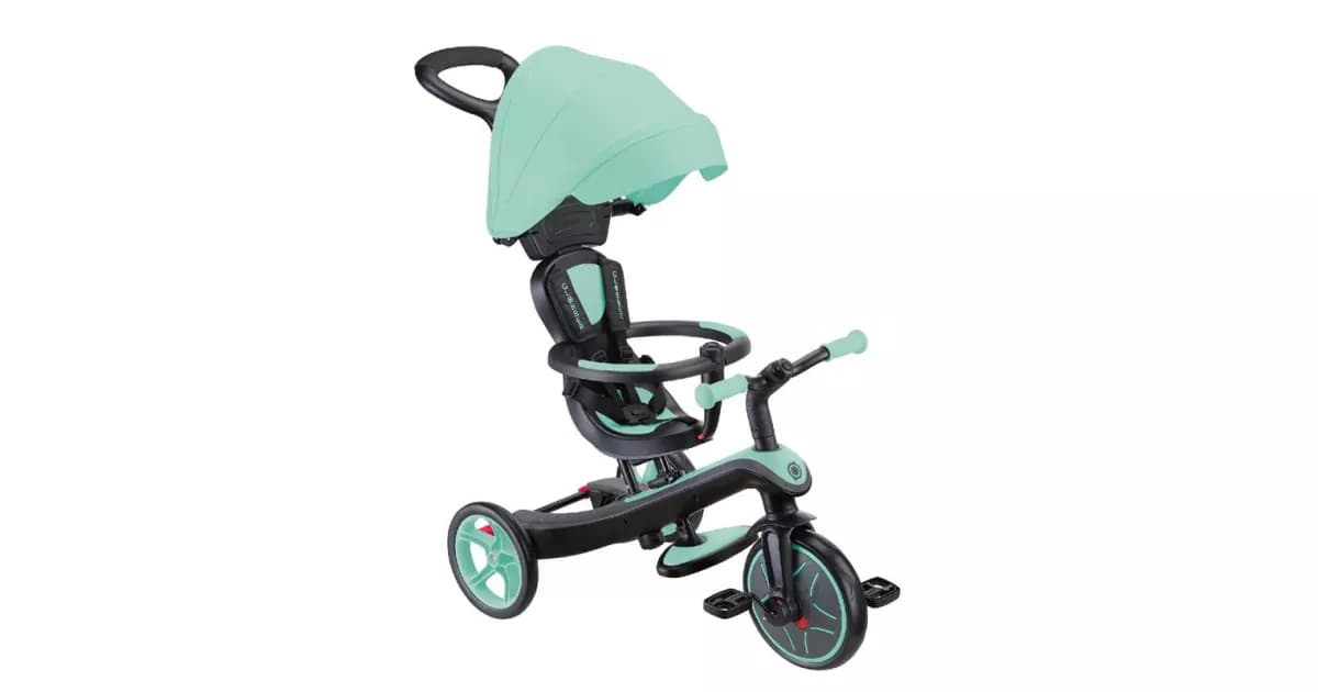 Триколісний велосипед Globber EXPLORER TRIKE 4in1 — м'ятний