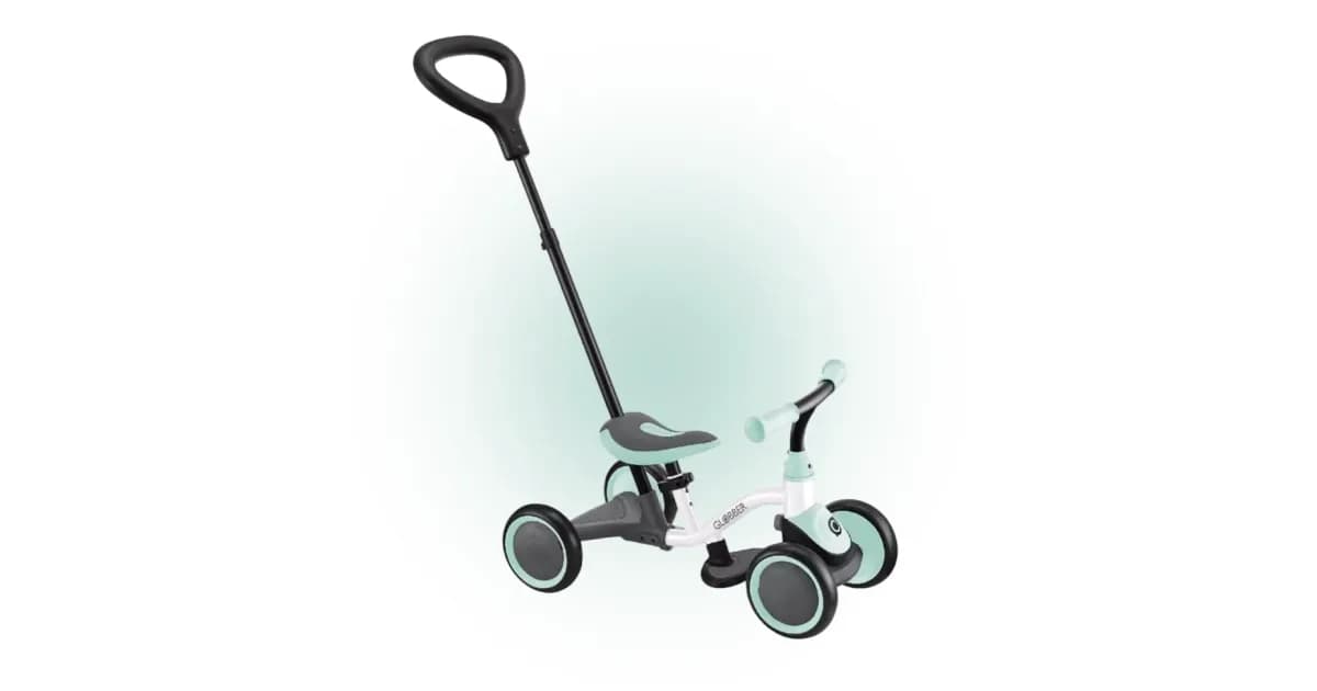Біговел Globber LEARNING BIKE 3in1 — м'ятний, сірий